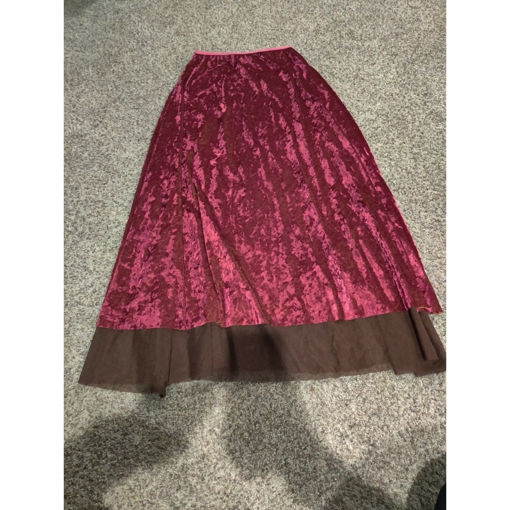 Karla Kay Steen Velour Pink Maxi Skirt Women's Size XS NWT *